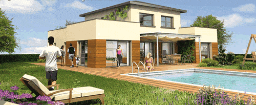 Construction de maison contemporaine dans le Rhône, l'Ain et l'Isère