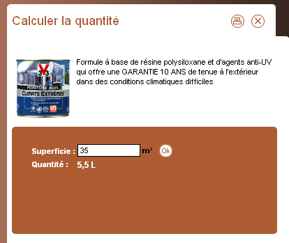 Calculer la quantité de peinture nécessaire